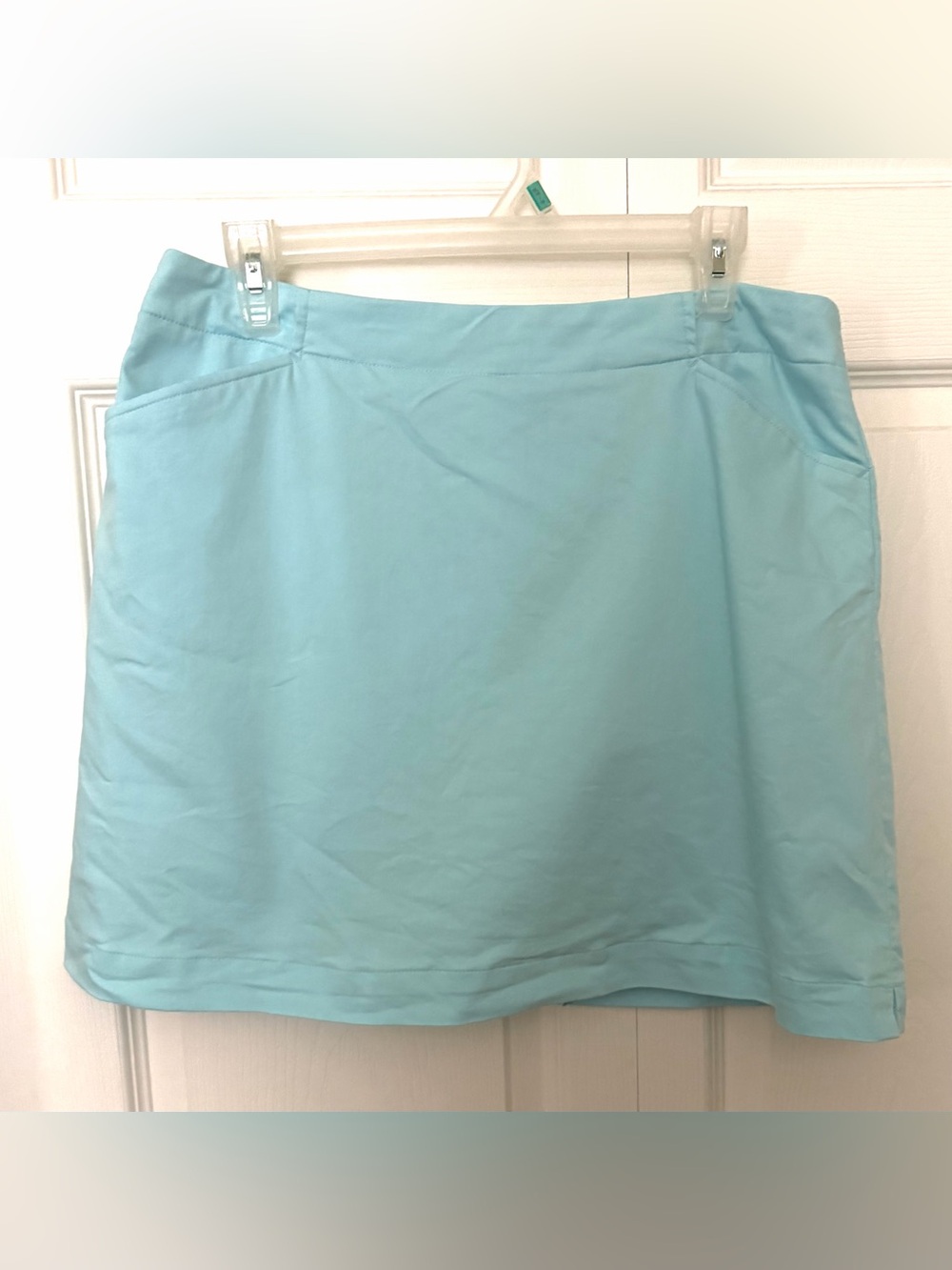 NIKE Golf Fit Dry Skort Performance Aqua w/ Shorts~4 Pockets A-Line~Sz 12~EUC